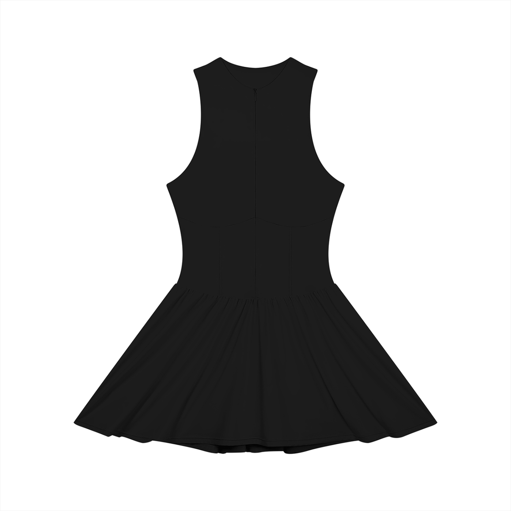 Women’s Ruched Sleeveless Full-Zip Dress