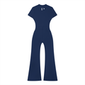 Women’s Tight Flared Leg Quarter-Zip Jumpsuit